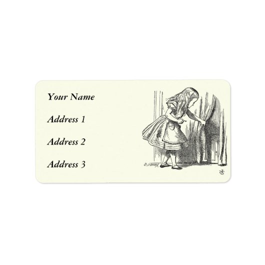 テンプレートアリスがドアを探す ラベル (正面)