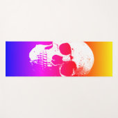 テンプレートイエローオレンジレッドブルーパープルスカル ヨガマット (正面(横))