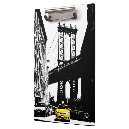 テンプレートイエロータクシブルックリンブリッジニューヨークシティ クリップボード (左)