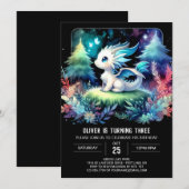 テンプレートウィムジードラゴン誕生日 招待状 (正面/裏面)