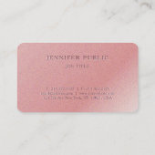 テンプレートエレガントバラ金ゴールドラグジュアリーメイクアップアーティスト 名刺 (裏面)