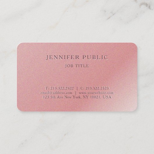 テンプレートエレガントバラ金ゴールドラグジュアリーメイクアップアーティスト 名刺 (裏面)