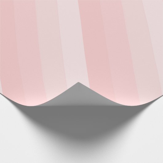 テンプレートエレガントピンクピーチカラートーンストライプズ ラッピングペーパー (角)