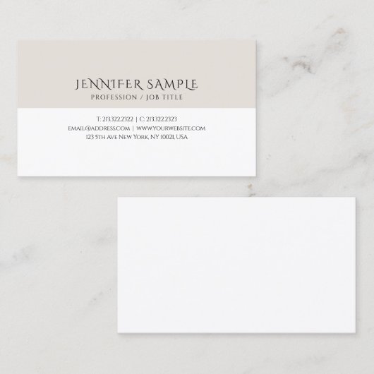 テンプレートエレガントモダンミニマルパーソナライズされたリスト 名刺 (正面/裏面)