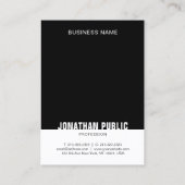 テンプレートエレガントモダン白黒トレンディー 名刺 (裏面)