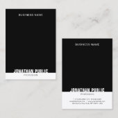 テンプレートエレガントモダン白黒トレンディー 名刺 (正面/裏面)