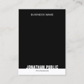 テンプレートエレガントモダン白黒トレンディー 名刺 (正面)