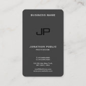 テンプレートエレガントモノグモダンラムイニシャルラグジュアリー 名刺 (裏面)