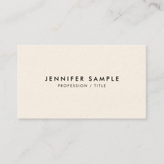 テンプレートエレガントラグジュアリーシグネチャークリーム紙 名刺 (正面)