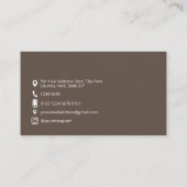 テンプレートエレガント名刺ソーシャルメディアのアイコン 名刺 (裏面)