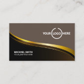 テンプレートエレガント名刺ソーシャルメディアのアイコン 名刺 (正面)