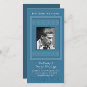 テンプレートエレガント感謝の記念写真3 サンキューカード (正面/裏面)