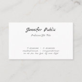 テンプレートエレガント手書きスクリプト文字シンプル 名刺 (正面)