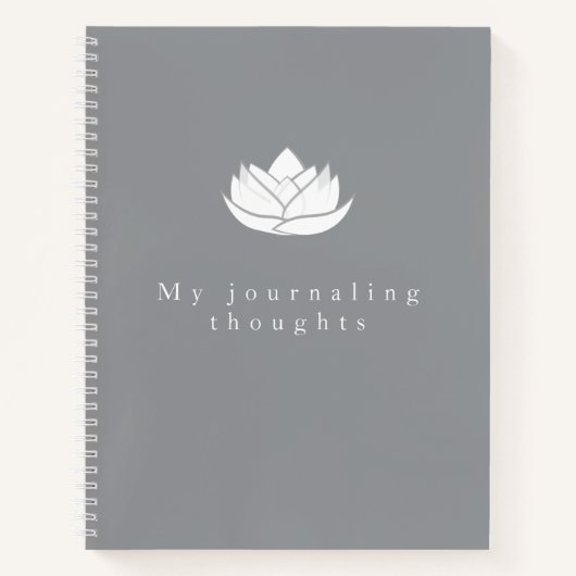 テンプレートエレガント白白紅蓮の花 ノートブック (正面)