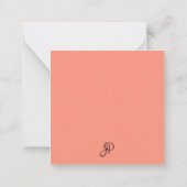 テンプレートエレガント色ミニマリスト ノートカード (裏面)