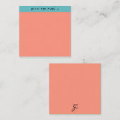 テンプレートエレガント色ミニマリスト ノートカード (正面/裏面)