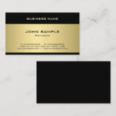 テンプレートエレガント金ゴールドモダンプロフェッショナルトレンディー 名刺 (正面/裏面)