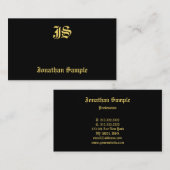 テンプレートオクラシックールドスタイル文字モノグラエレガントム 名刺 (正面/裏面)