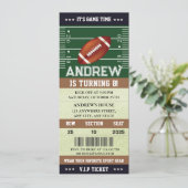 テンプレートカスタムアメリカンフットボールチケット誕生日 招待状 (スタンド正面)