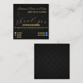 テンプレートカスタムサンキュービジネスカードとロゴ スクエア名刺 (正面/裏面)