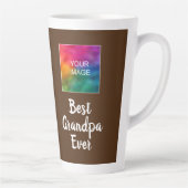 テンプレートカスタムタイポグラフィブラウン最高のグランドパエバー カフェラテマグ (右)