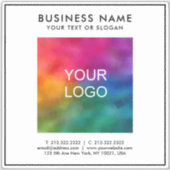 テンプレートカスタムビジネスロゴ文字ホワイトスモール シール (正面)