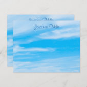テンプレートカスタムブルースカイホワイトクラウズカリグラフィー ノートカード (正面/裏面)