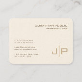 テンプレートカスタムモノグラムマイティサイズラグジュアリークリーム 名刺 (裏面)