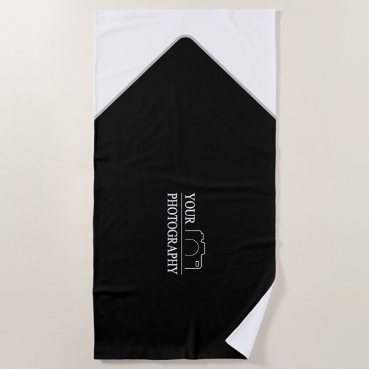 テンプレートカスタム事業会社が独自の会社を作成 ビーチタオル (正面)