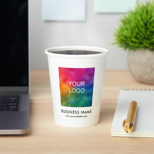 テンプレートカスタム会社スモールビジネスロゴ 紙コップ (インサイチュ)
