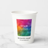 テンプレートカスタム会社スモールビジネスロゴ 紙コップ (裏面)