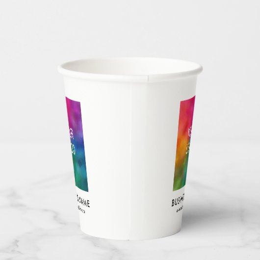 テンプレートカスタム会社スモールビジネスロゴ 紙コップ (右)