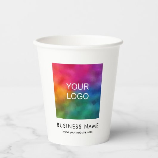 テンプレートカスタム会社スモールビジネスロゴ 紙コップ (正面)