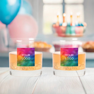 テンプレートカスタム会社ロゴセットOf 2 ウイスキーグラス