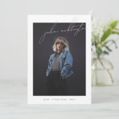 テンプレートカスタム写真高校卒業カード 案内状 (スタンド正面)