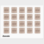 テンプレートカスタム動揺して文字ブラウンウッドボード スクエアシール (シート)