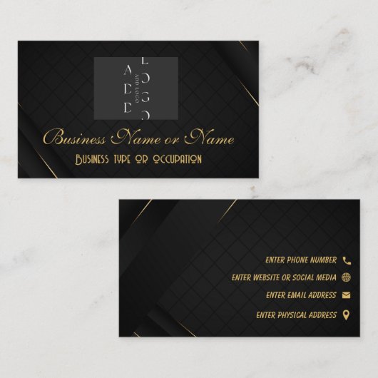 テンプレートカスタム名刺の追加ロゴ 名刺 (正面/裏面)