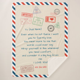 テンプレートカスタム文字シェルパブランケット – 愛するYou シェルパブランケット