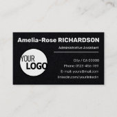 テンプレートクラシックブラッククラフト紙 名刺 (正面)