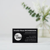 テンプレートクラシックブラッククラフト紙 名刺 (スタンド正面)