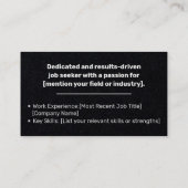 テンプレートクラシックブラッククラフト紙 名刺 (裏面)