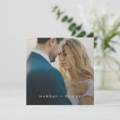 テンプレートシンプルシックなスクエアウェディングザデイト セーブザデート (スタンド正面)