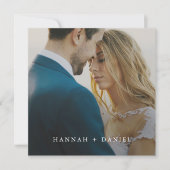 テンプレートシンプルシックなスクエアウェディングザデイト セーブザデート (正面)