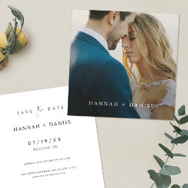 テンプレートシンプルシックなスクエアウェディングザデイト セーブザデート