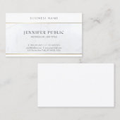 テンプレートシンプルホワエレガントイトマーブルプロフェッショナル 名刺 (正面/裏面)