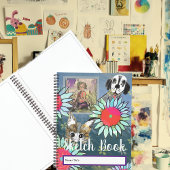 テンプレートスケッチブックのパーソナライズされた文字とアートワーク ノートブック