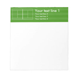 テンプレートテニスコート線マーキング ノートパッド