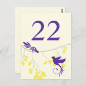 テンプレートテーブル番号カード ポストカード (正面/裏面)