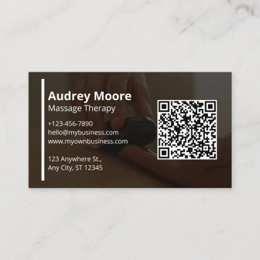 テンプレートデザイン 現代のマッサージセラピー 名刺 (正面)