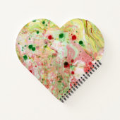 テンプレートトレンディーモダン抽象芸術ピンクレッドイエロー ノートブック (裏面)